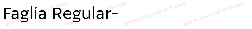 Faglia Regular字体转换
